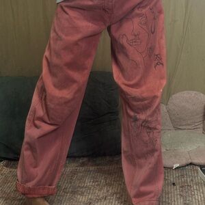 BDG Pink Boyfriend Jeans